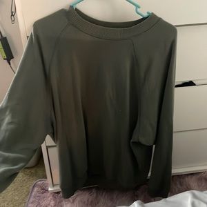 oversized green American eagle crew neck